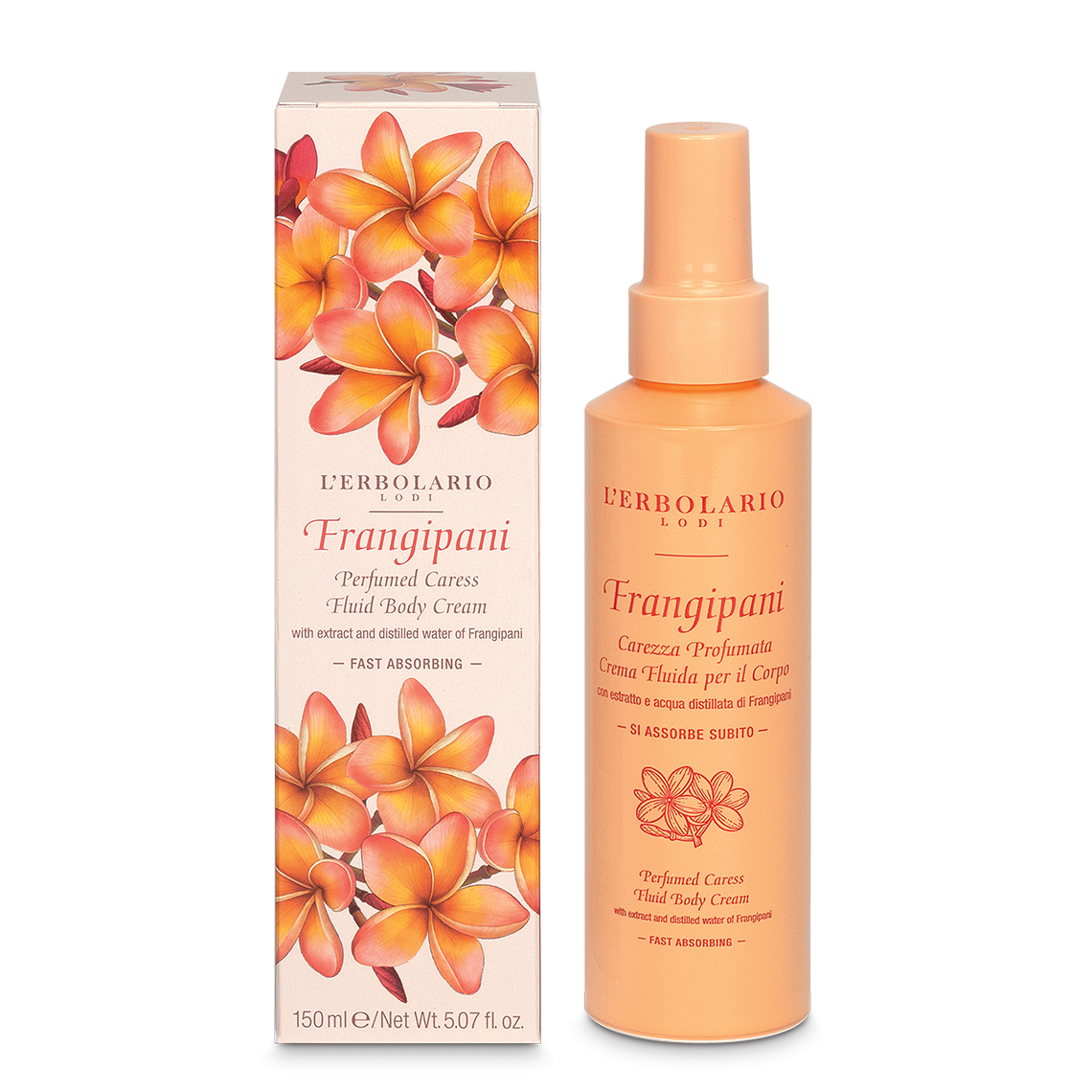 Frangipani Perfumed Caress Fluid Body Cream 150ml