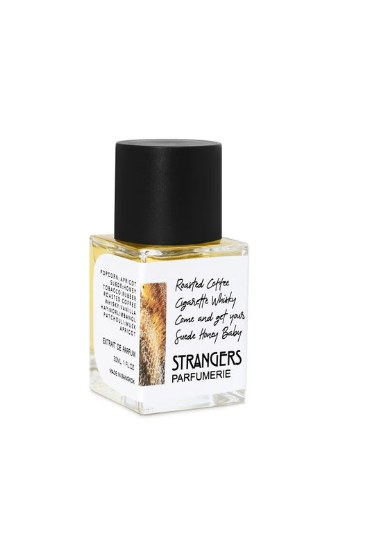 Roasted Coffee Cigarette Whiskey Come and get your Suede Honey, Baby
